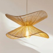 Lampada a sospensione Valdorin Lindby, dimmerabile, Crema / Ambra, Camera da letto, Carta / Lunolit / Lunopal, Moderno, Lampada a sospensione