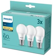 SET 3x Lampadine LED Philips A60 E27/8W/230V 2700K