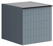 Struttura semi colonna da bagno Pixel 1 anta laccato opaco indaco L 40 x H 40 x P 45.5 cm