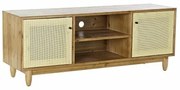 Mobile TV DKD Home Decor Marrone 140 x 38 x 53 cm Abete Naturale Rattan