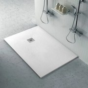 Piatto doccia filo pavimento Karen 70x110 in resina bianco pietra