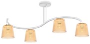 Lampadario a plafone LUCEA 4xE27/15W/230V bianco/arancione