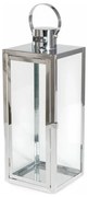 Lanterna decorativa 49 cm in cromo lucido