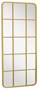 Specchio finestra L. 60 x H. 140 cm in Metallo Dorato  - SCIARA