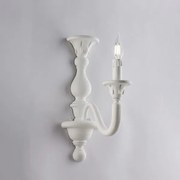 Applique in legno bianco shabby 1 luce lucca