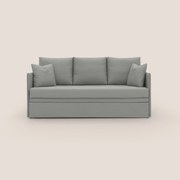 Brera Divano duplex con doppio letto in tessuto simil cotone impermeabile T13 grigio