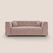 Tender Divano letto matrimoniale dal design innovativo in tessuto bouclet impermeabile T07 rosa