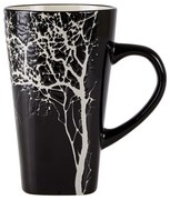 Tazza in gres nero KJ Collection, 500 ml Winter Tree - Villa Collection