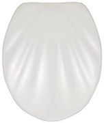 Sedile per wc bianco con chiusura facilitata Premium , 45,5 x 38 cm Sea Shell - Wenko