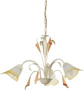 ONLI - Lampadario a sospensione con catena LUCREZIA 3xE14/6W/230V color crema