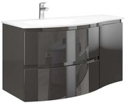 Armadietto bagno a terra Armonia 1 anta P 39 x L 35 x H 56 cm grigio scuro mdf