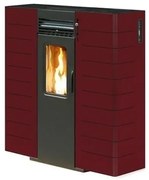 Stufa A Pellet Canalizzata Slim 10C Bordeaux King - 9kW