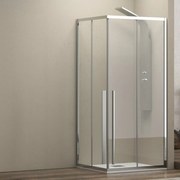 Kamalu - box doccia angolo 80x70 cm doppio scorrevole vetro 8mm altezza 200h | kel1000