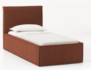 Letto singolo imbottito in bouclé Dream