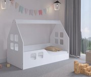 Letto per bambini Casa Montessori 140 x 70 cm bianco a sinistra