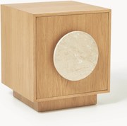 Comodino con maniglia in travertino Holden