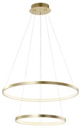 Lampada a sospensione moderna con anello dorato incl. LED - Anella Duo
