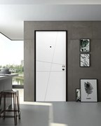 Pannello per porta blindata laccato bianco L 94  x H 213 cm, Sp 6 mm