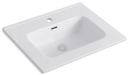 Kamalu - Lavabo incasso 60 cm per mobili in ceramica bianca | Litos-K7060
