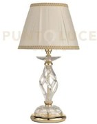 Lumetto 1306 1 luce trasparente e oro attacco e14 h.33cm