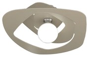 Plafoniera Moderna Warped Metallo Sabbia 1 Luce E27 D.50Cm