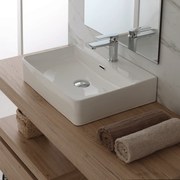 Lavabo D'Appoggio 50x42 Cm Bianco Lucido