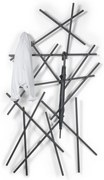 Attaccapanni da parete nero in metallo 100 cm Matches – Spinder Design