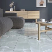 Piastrella da pavimento e rivestimento interno 60 x 60 cm Sp. 7 mm rettificato Altea in gres porcellanato smaltato lucido onice bluastra traffico medio forte (pei 3/5) 1.44 mq