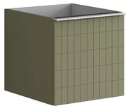 Struttura semi colonna da bagno Pixel2 cassetti laccato opaco verde salvia L 40 x H 40 x P 45.5 cm