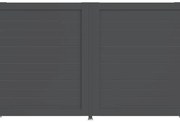Cancello automatico battente ALBA Maia120 Close in alluminio, apertura centrale, L 350 x H 190 cm, di colore grigio antracite