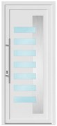 Portoncino d'ingresso in pvc 20022 L 80 x H 210 cm bianco apertura destra