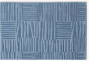 Tappetino Doccia Antiscivolo In Gomma Blu – Ventose A Suction Cup – 34x74 Cm – Sicurezza Bagno