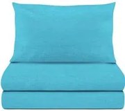 Completo letto 1 piazza e mezza melange azzurro