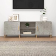 Mobile porta tv grigio cemento 150x30x50cm in legno multistrato