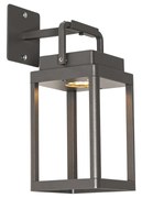 Lampada da parete per esterni grigio scuro con LED ricaricabile - Yara
