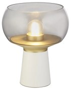 Abatjour Contemporaneo Calice Acciaio Bianco Ottone 1 Luce E27