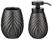 Set di accessori da bagno in ceramica antracite Idro - Wenko