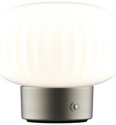 Lampada da tavolo LED dimmerabile con funzione Touch LATTE LED/1,8W/5V USB 2000 mAh cromo/bianco