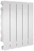 Radiatore acqua calda PRODIGE MODERN in alluminio, 5 elementi, interasse 500 mm, neutral white