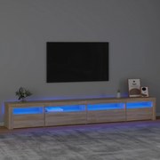 Mobile porta tv con luci led rovere sonoma 270x35x40 cm