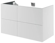 Mobile da bagno sotto lavabo Neo bianco laccato L 105 x H 64 x P 48 cm 2 cassetti, lavabo non incluso