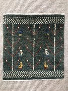 Gabbeh Tappeto persiano 40 x 40 Verde (Iran) Annodato A Mano