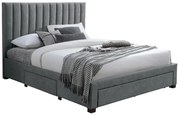 Letto con 3 cassetti 160 x 200 cm Tessuto Grigio - LIAKO