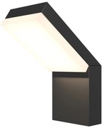 Lampada Da Parete Moderna Da Esterno Alluminio Nero Luce Led 12W Ip54