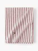 Tovaglia a righe con motivi ricamati Melony