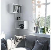 Mensola angolare PART 85,5x47 cm bianca