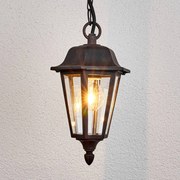 Lindby lampada a sospensione da esterno Lamina, Ø 18 cm, lanterna, E27 LAMINA Lindby, dimmerabile, Marrone / Ruggine, Alluminio, Antico