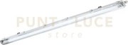 Plafoniera stagna led atlantic silver 1 luce attacco t8 incluso ip6...