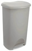 Cestino per la spazzatura greige in plastica con pedale 50 l – Addis