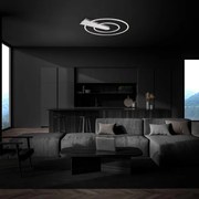 Plafoniera LED moderno Nico, argento Ø 49.5 cm, luce calda